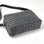 Fendi Zucchino Pattern Shoulder Bag Canvas Navy — view 2