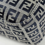 Fendi Zucchino Pattern Shoulder Bag Canvas Navy — view 3