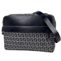 Fendi Zucchino Pattern Shoulder Bag Canvas Navy