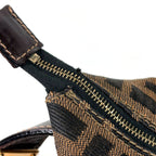 Fendi Zucca Pattern Handbag Vanity Bag Canvas Brown — view 5