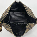 Fendi Zucca Pattern Handbag Vanity Bag Canvas Brown — view 7