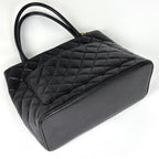 Chanel Reissue Tote Handbag CC Logo Caviar Leather Black — view 2