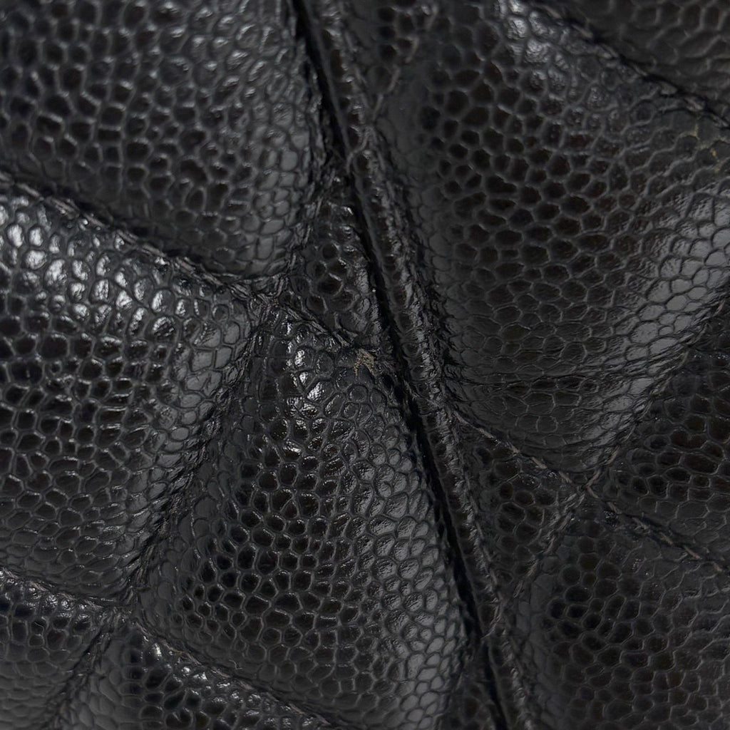 Chanel Reissue Tote Handbag CC Logo Caviar Leather Black — view 4