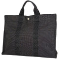 Hermes Her Line Tote MM Handbag Nylon Canvas Gray