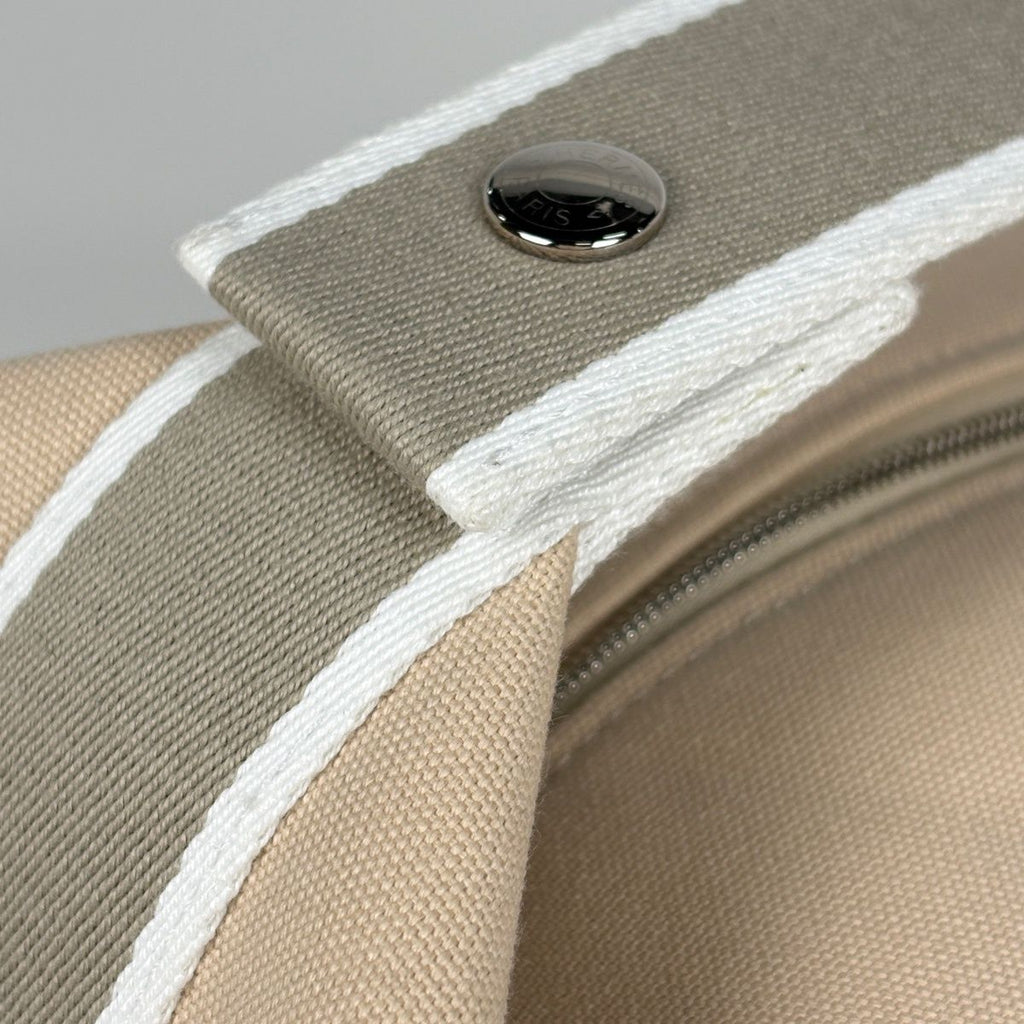 Hermes Bride-a-Brac GM Pouch Logo Handbag Cotton Beige — view 5