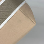 Hermes Bride-a-Brac GM Pouch Logo Handbag Cotton Beige — view 4