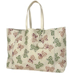 Bottega Veneta Intreccio Mirage Tote Papillon Butterfly Leather Beige