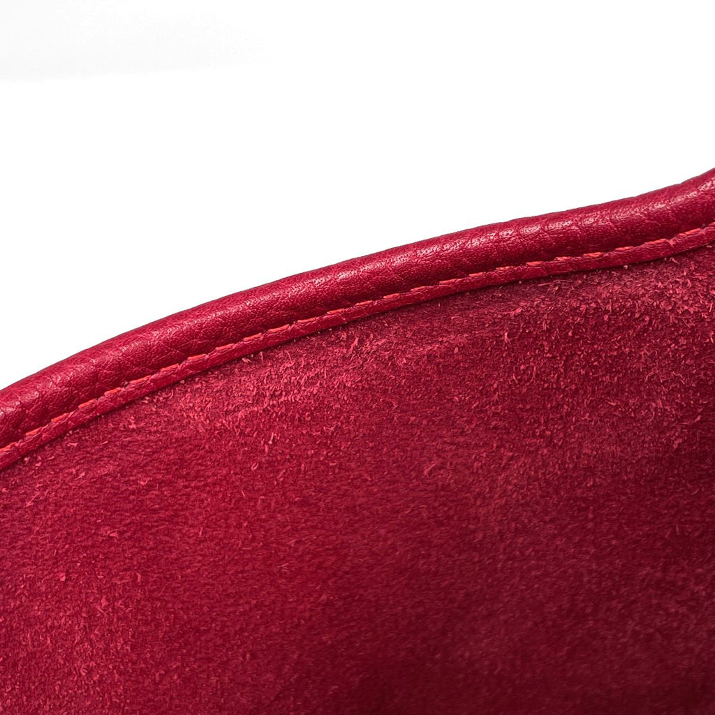 Hermes Evelyne 1 GM Perforated Logo Shoulder Bag Taurillon Clemence Rouge — view 7