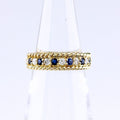 Dior Saffiano Ring YG Yellow Gold Pave Diamond