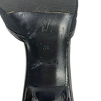 Louis Vuitton Sandals 36 Black Ribbon Monogram Outsole Replacement Leather — view 6