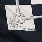 Hermes Carre 90 Cliquetis Silk Scarf Black — view 8