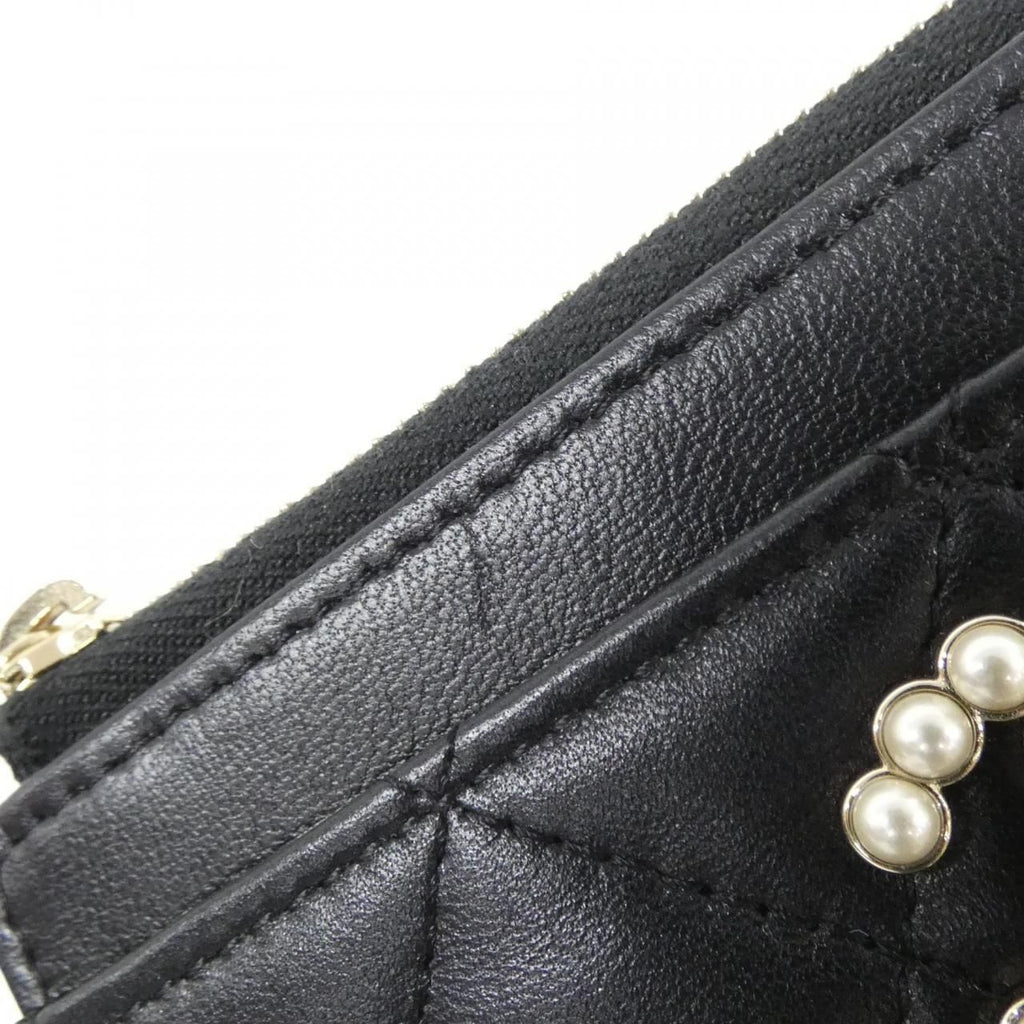 Chanel Card Case Card Holders Black — view 3