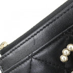 Chanel Card Case Card Holders Black — view 3