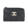 Chanel Card Case Card Holders Black