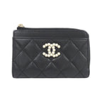 Chanel Card Case Card Holders Black