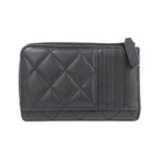 Chanel Card Case Card Holders Black — view 2