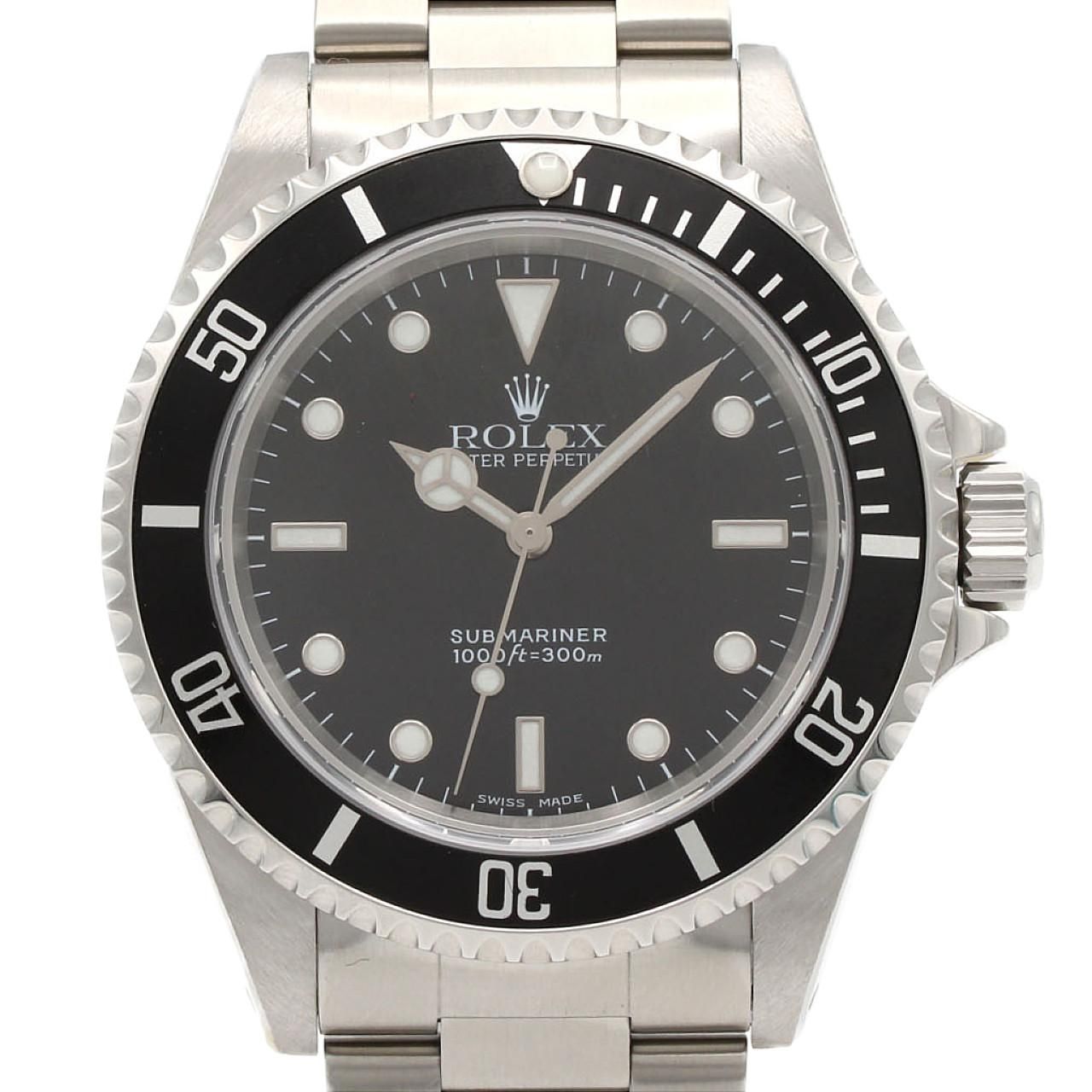 Rolex Submariner Non Date SS Automatic Winding Number Watch