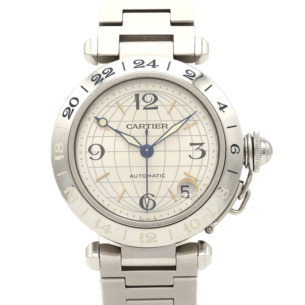 Cartier Pasha C GMT SS Automatic Winding Watch