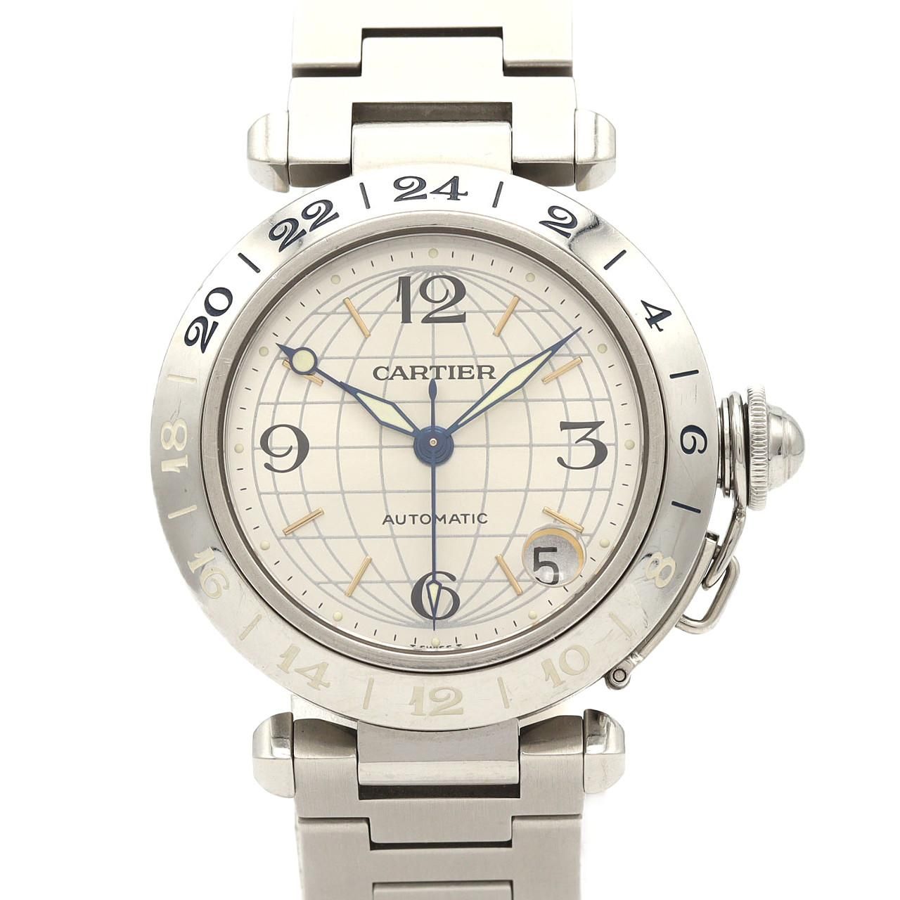 Cartier Pasha C GMT SS Automatic Winding Watch