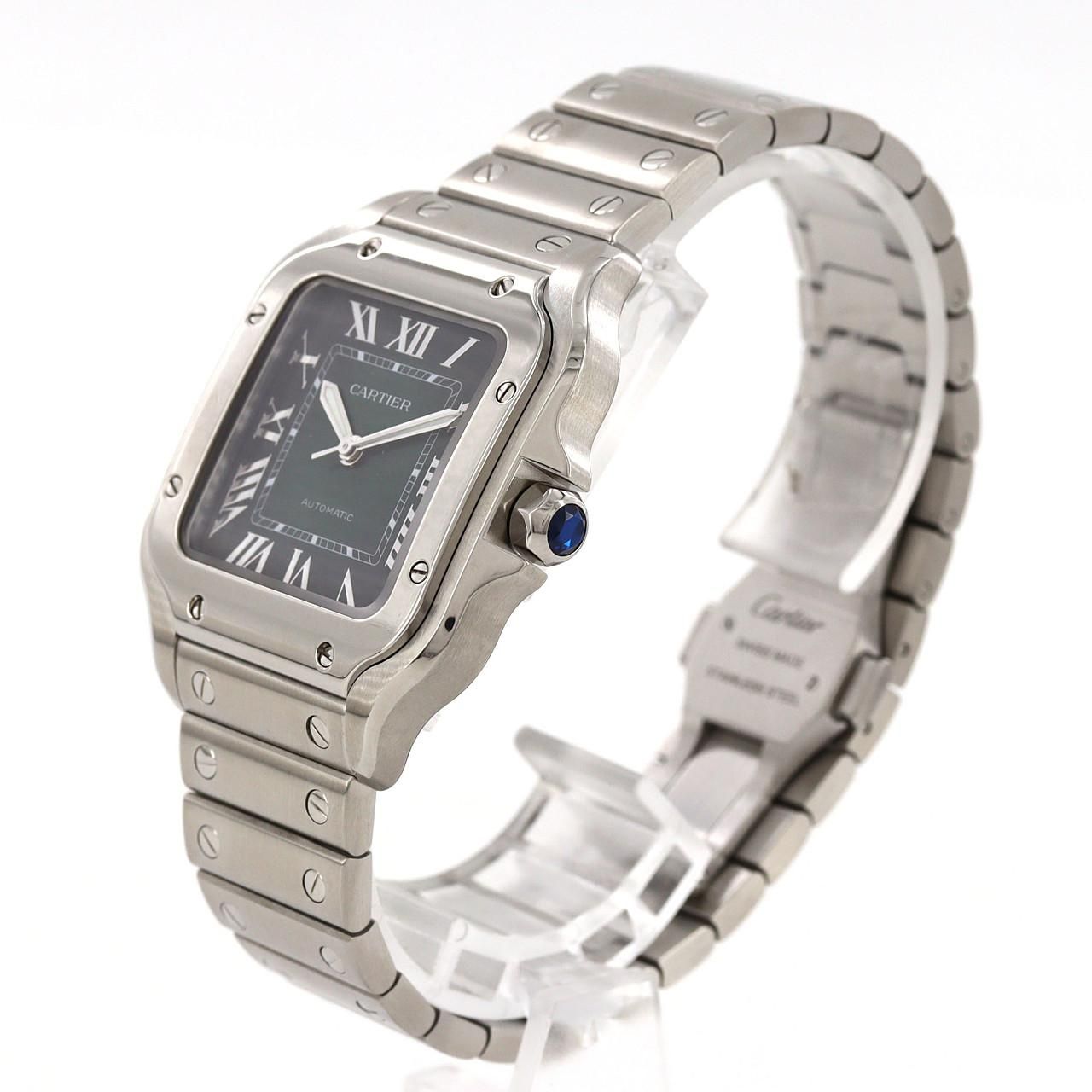 Cartier Santos MM SS Automatic Winding Watch — view 2
