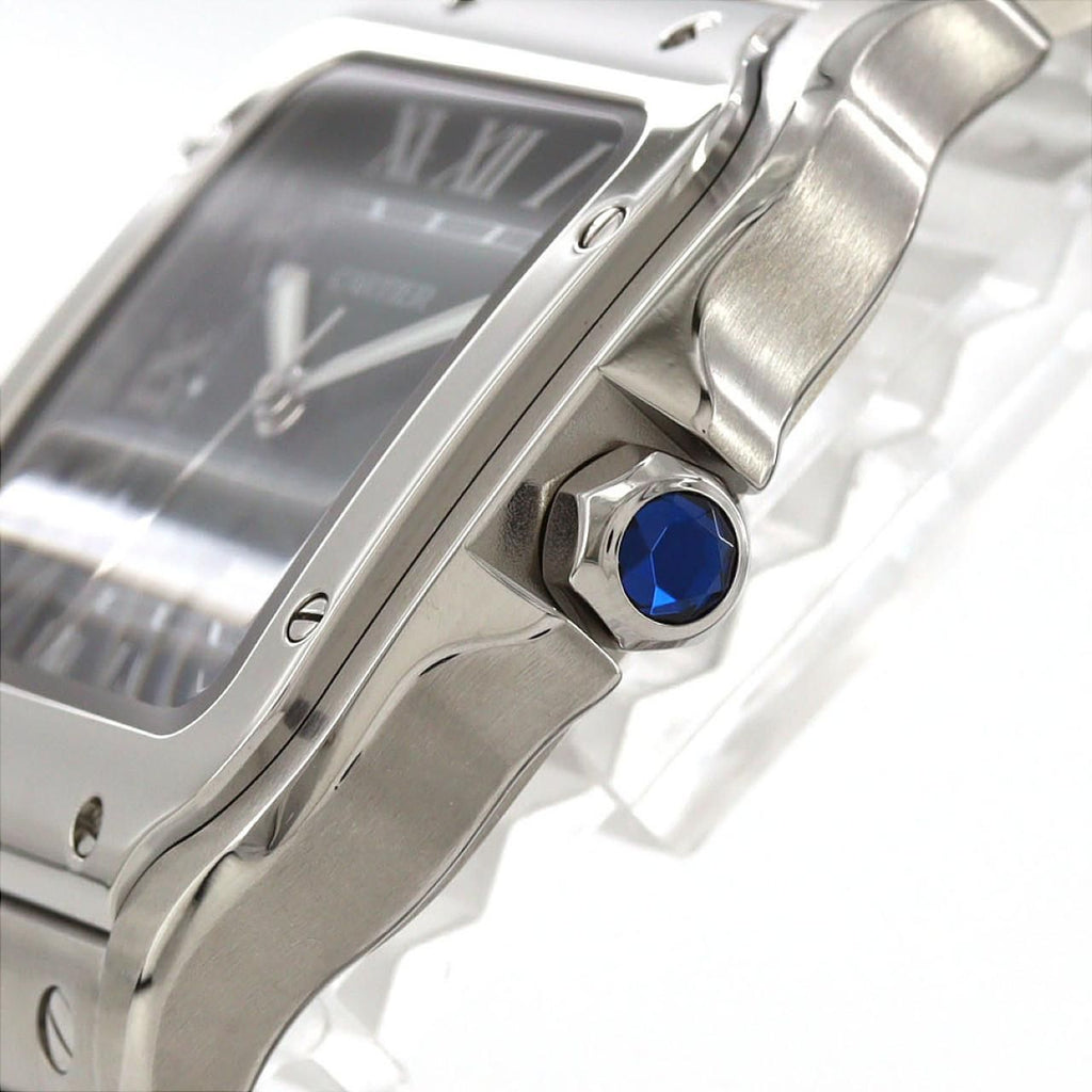 Cartier Santos MM SS Automatic Winding Watch — view 4