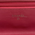Chanel Wallet Camellia Pink Chain Silver Leather Shoulder — view 6