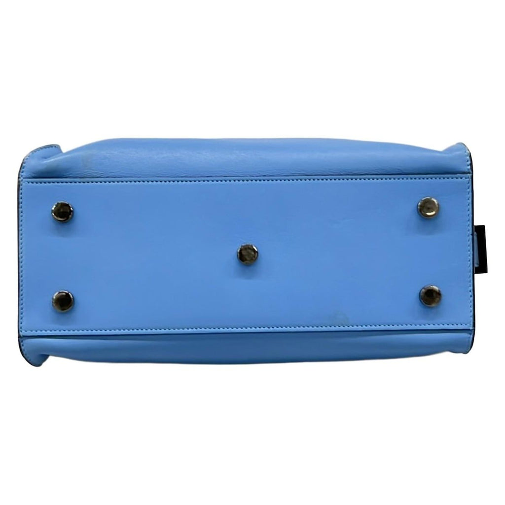 Saint Laurent Paris Handbag Baby Monogram Cabas Blue Leather — view 5