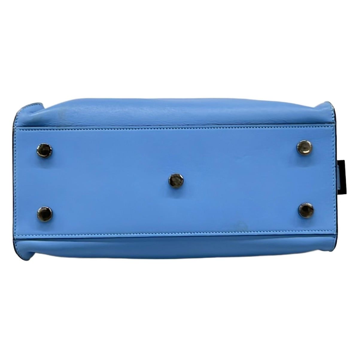Saint Laurent Paris Handbag Baby Monogram Cabas Blue Leather — view 5