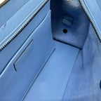 Saint Laurent Paris Handbag Baby Monogram Cabas Blue Leather — view 7