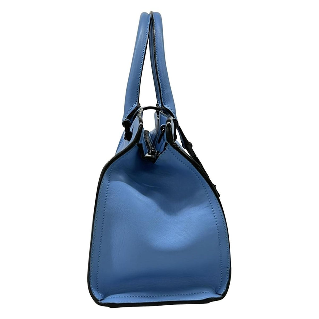 Saint Laurent Paris Handbag Baby Monogram Cabas Blue Leather — view 2