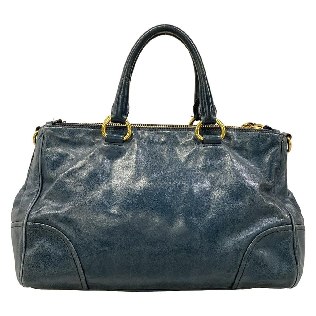 Prada Tote Blue Green Leather — view 3