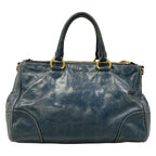 Prada Tote Blue Green Leather — view 3