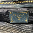 Prada Tote Blue Green Leather — view 9