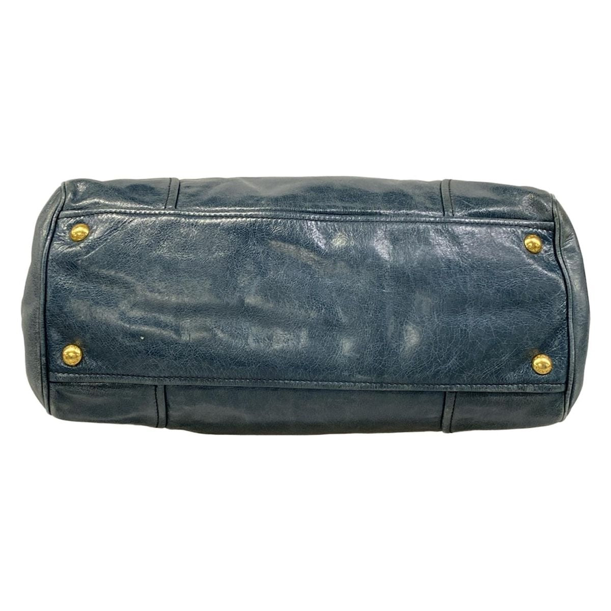 Prada Tote Blue Green Leather — view 5