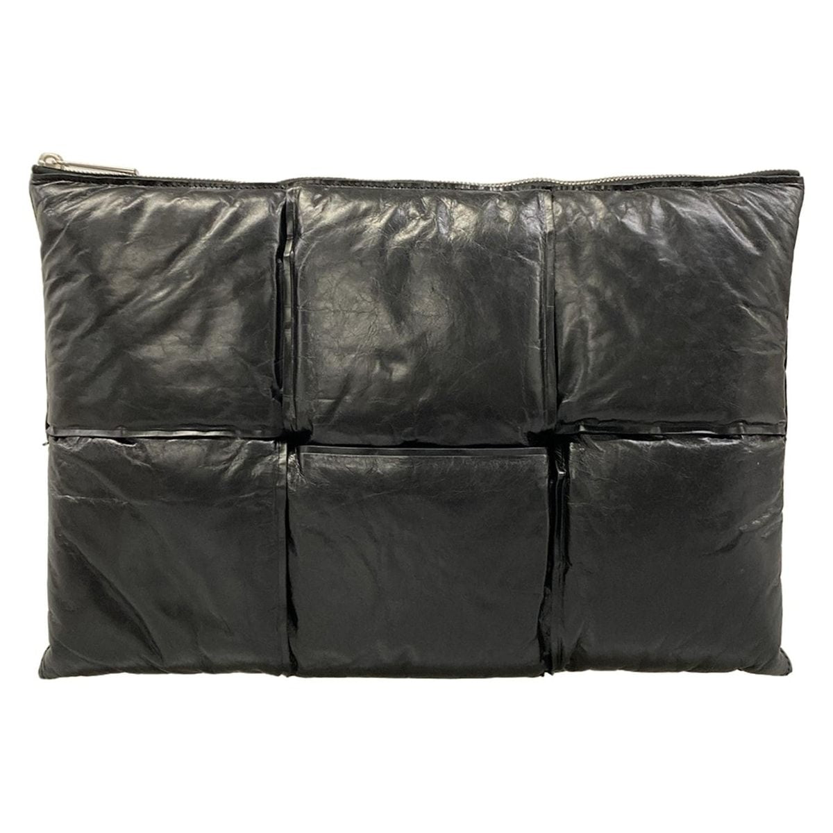 Bottega Veneta Clutch Padded Maxi Intrecciato Black