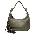 Gucci Shoulder Bag Gray Leather