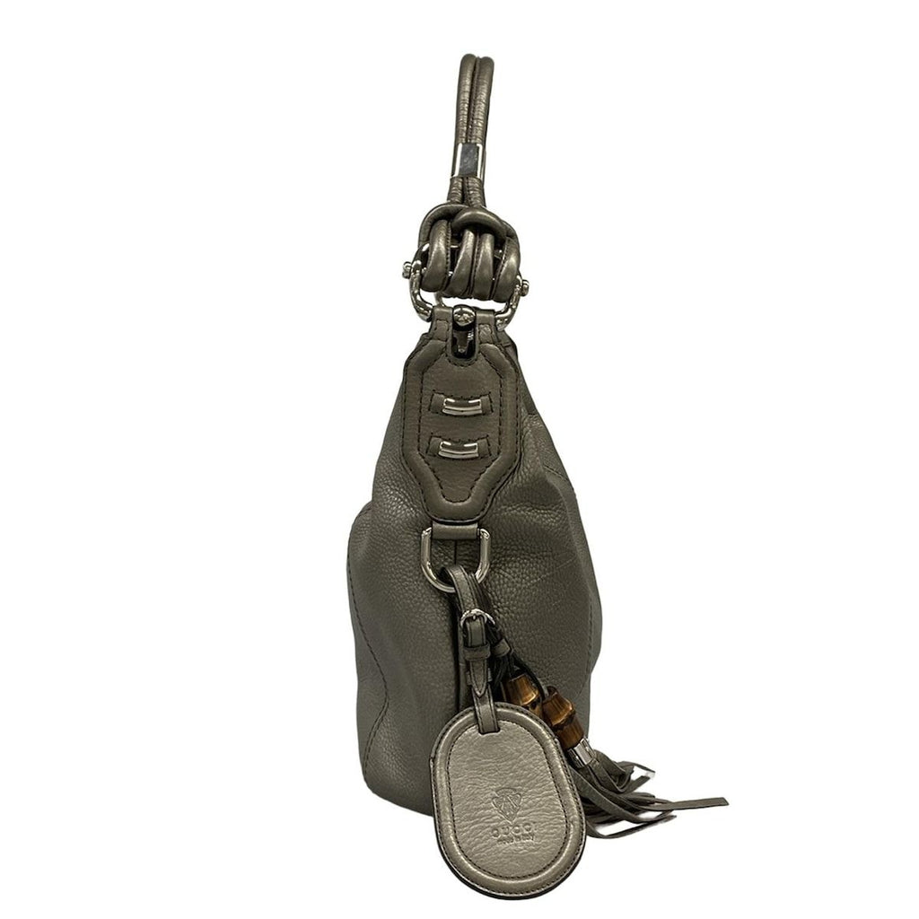 Gucci Shoulder Bag Gray Leather — view 2