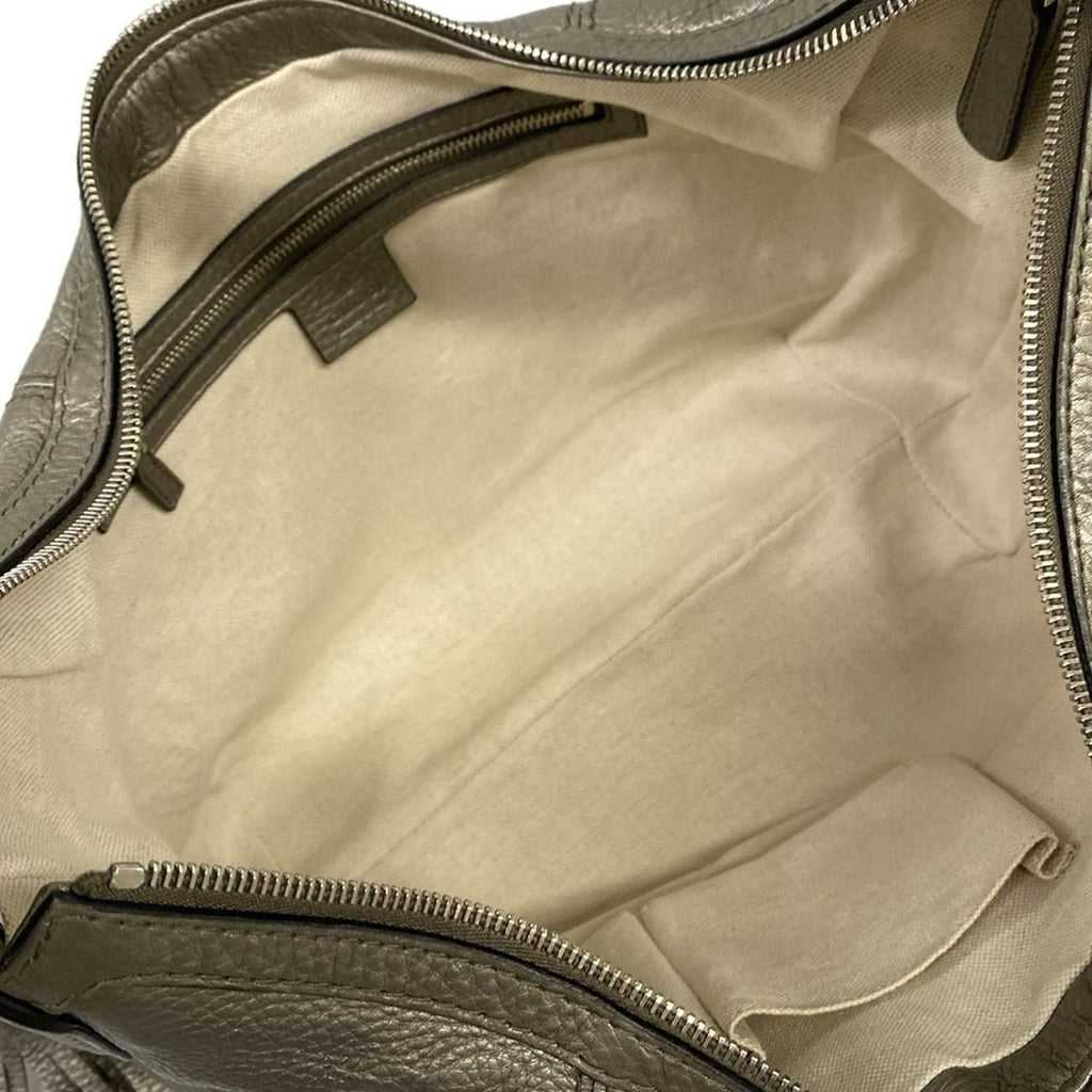 Gucci Shoulder Bag Gray Leather — view 7