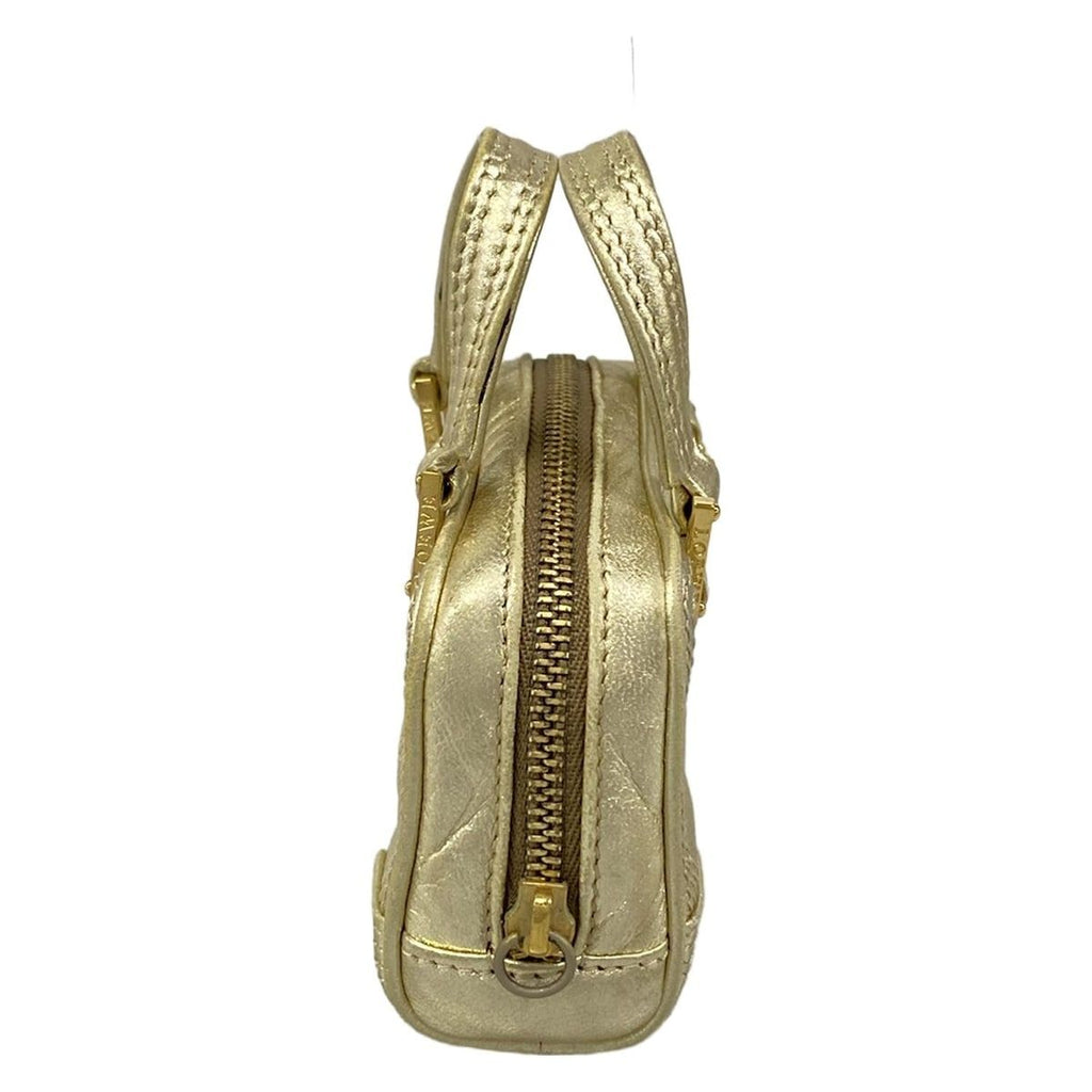 Loewe Amazona Nano Gold Mini Bag with Key Ring Leather — view 2