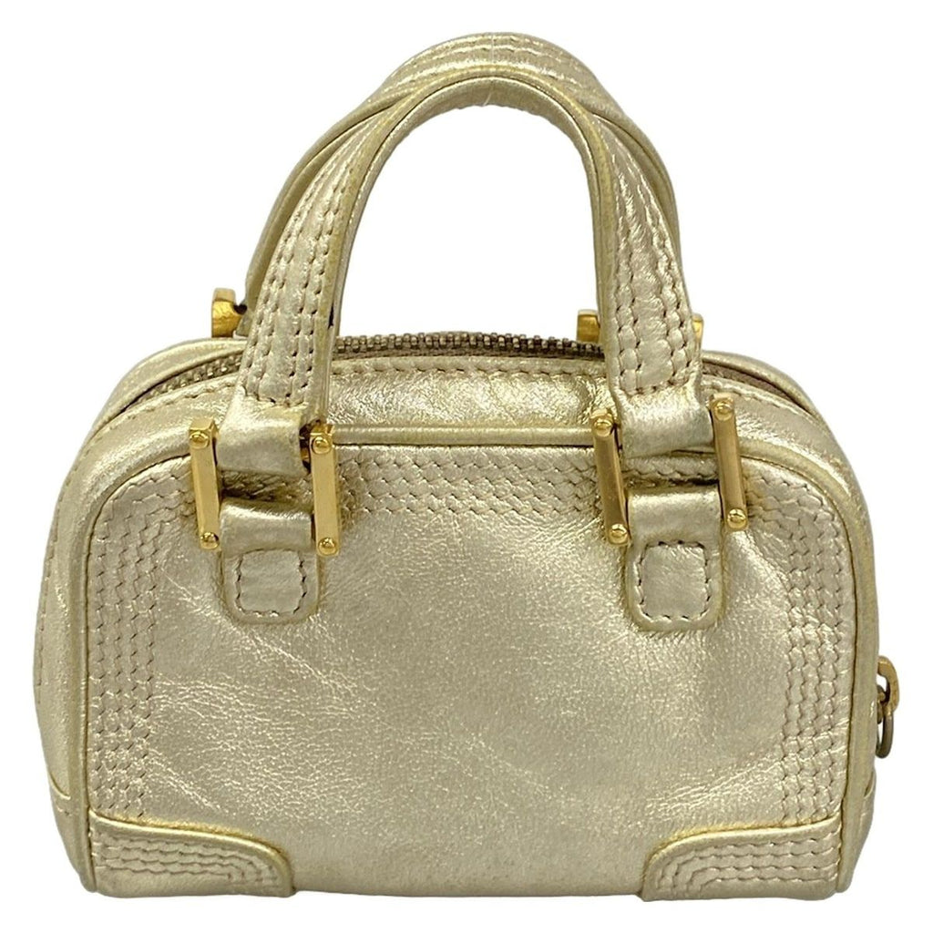 Loewe Amazona Nano Gold Mini Bag with Key Ring Leather — view 3