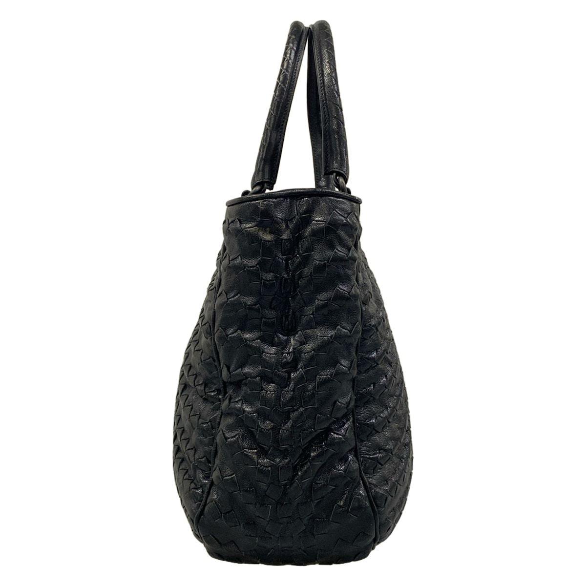 Bottega Veneta Tote Intrecciato Black Leather — view 4