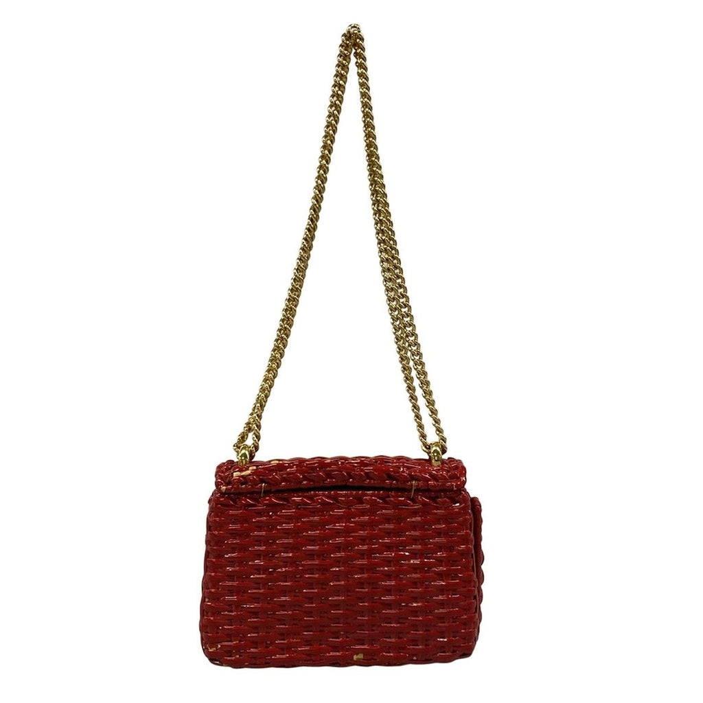 Gucci Shoulder Bag Web Wicka Mini Bag Red Chain — view 3