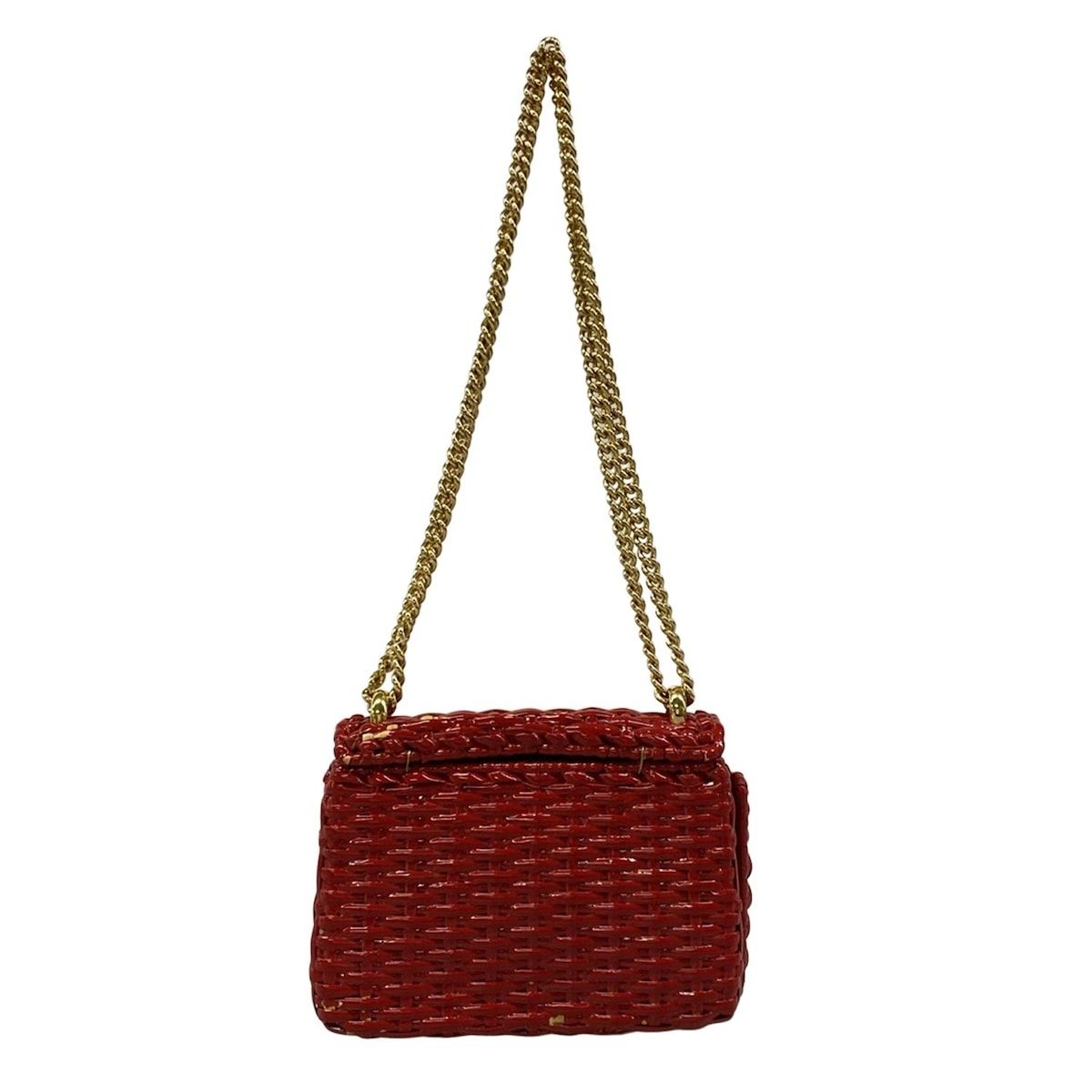 Gucci Shoulder Bag Web Wicka Mini Bag Red Chain — view 3