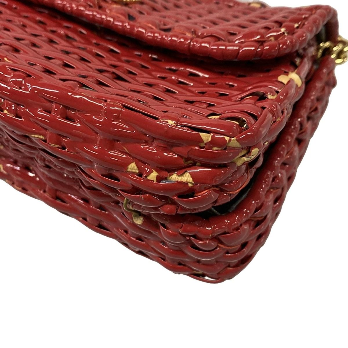 Gucci Shoulder Bag Web Wicka Mini Bag Red Chain — view 6