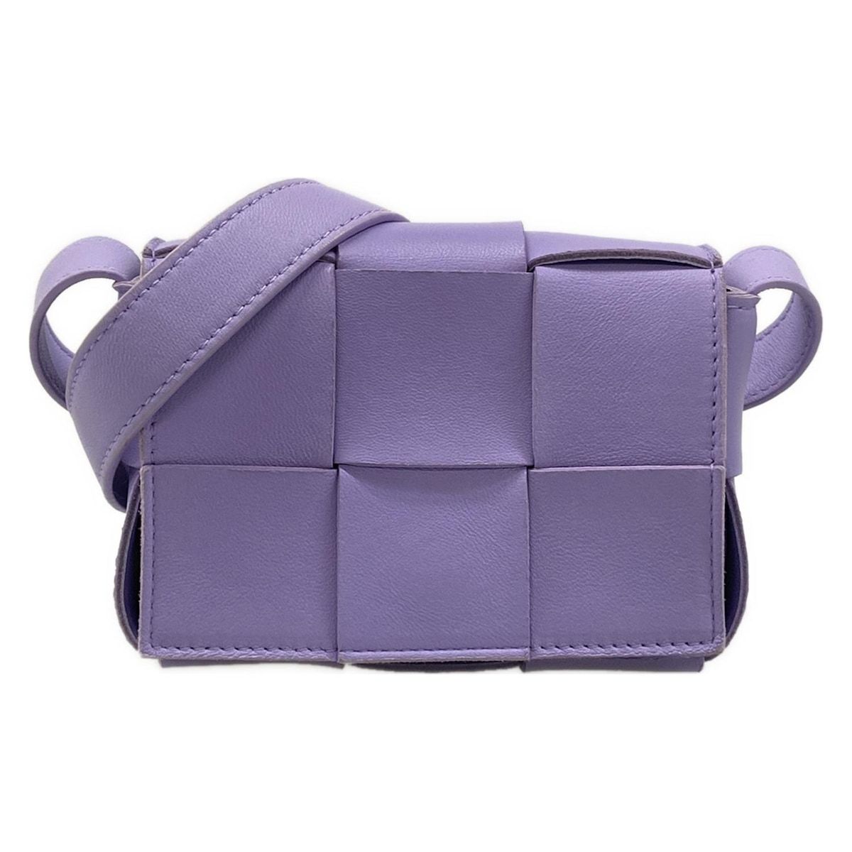 Bottega Veneta Shoulder Bag Candy Cassette Purple Leather