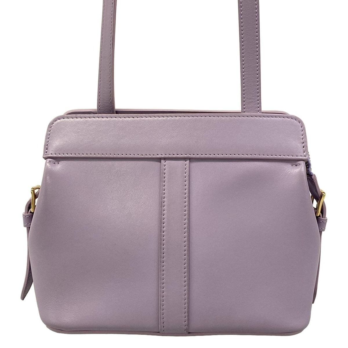 Celine Shoulder Bag Teen Cover de France Light Purple Leather — view 3