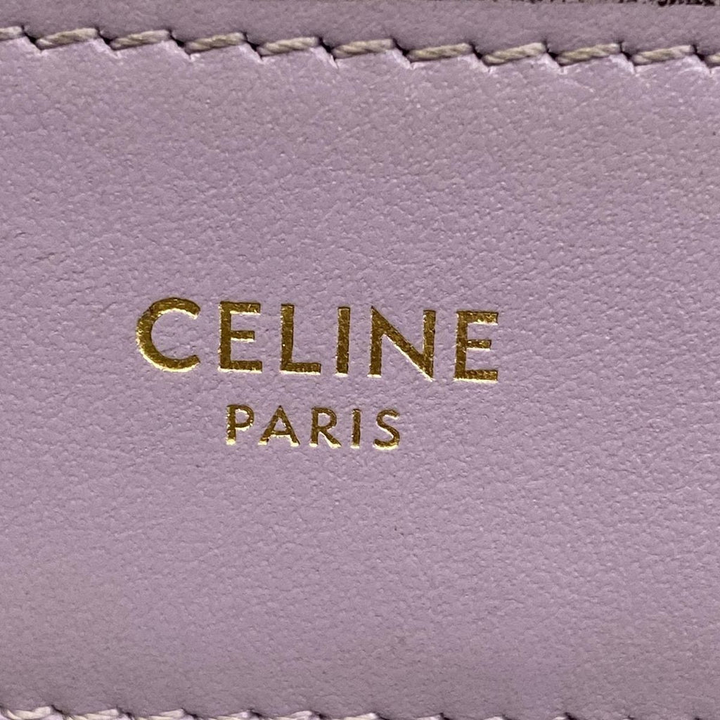 Celine Shoulder Bag Teen Cover de France Light Purple Leather — view 9