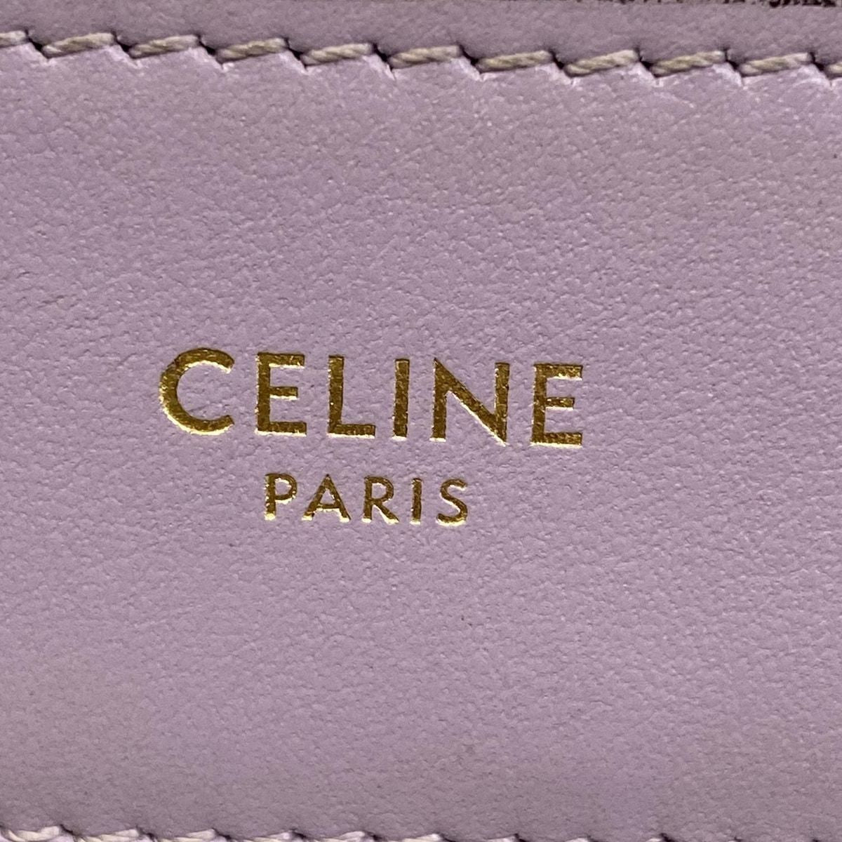 Celine Shoulder Bag Teen Cover de France Light Purple Leather — view 9