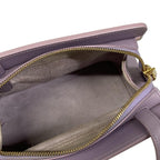 Celine Shoulder Bag Teen Cover de France Light Purple Leather — view 7