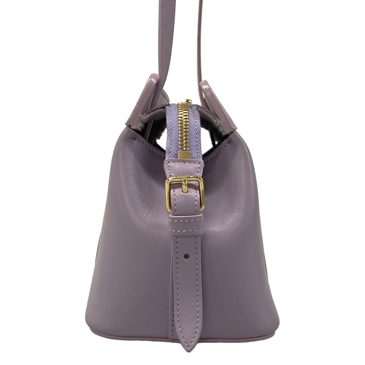 Celine Shoulder Bag Teen Cover de France Light Purple Leather — view 4